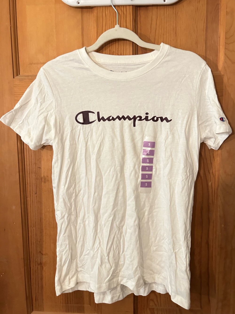 Champion Women's White Logo Tee